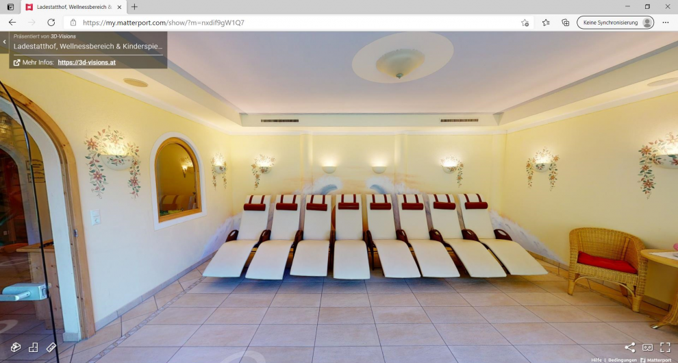 360° virtual tour wellness area and children's playroom