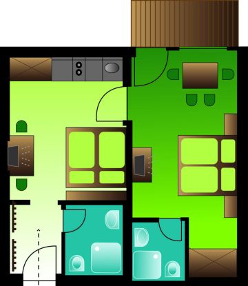 Room Plan Apartment Blütenzauber 1