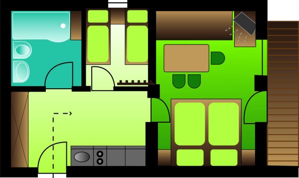 Room Plan Apartment Kleeblatt