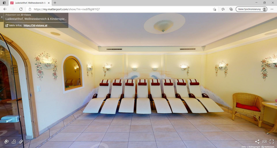 360° virtual tour wellness area